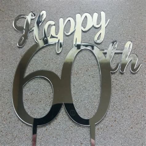 Happy 60th Birthday Cake Topperpersonalized Birthday Cake Topper
