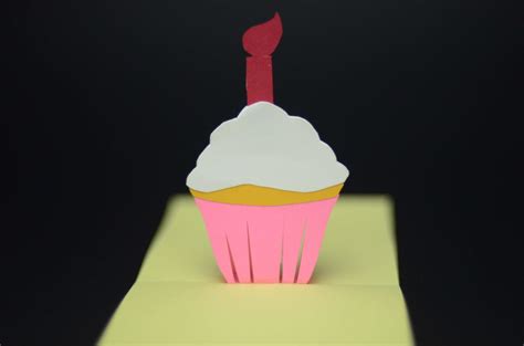So, it was my sister's birthday (i wont say how old she is) and she is visiting us, so of course i needed a card for her. Simple Cupcake Pop Up Card Template
