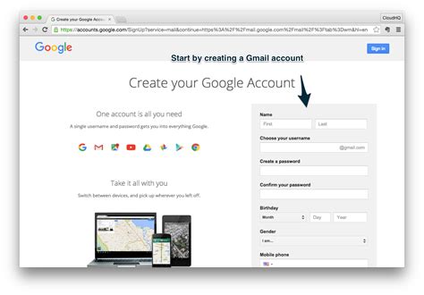 Step 1 Get A Gmail Account Cloudhq