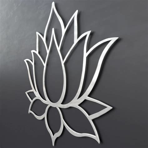 Xl Lotus Flower 3d Metal Wall Art Arte And Metal Touch Of Modern