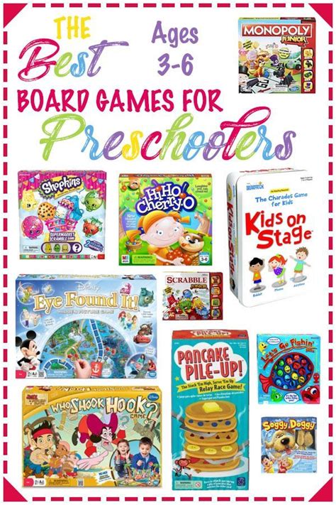 Best Board Games For Preschoolers For Ages 6 And Under Preschool Board Games Preschool