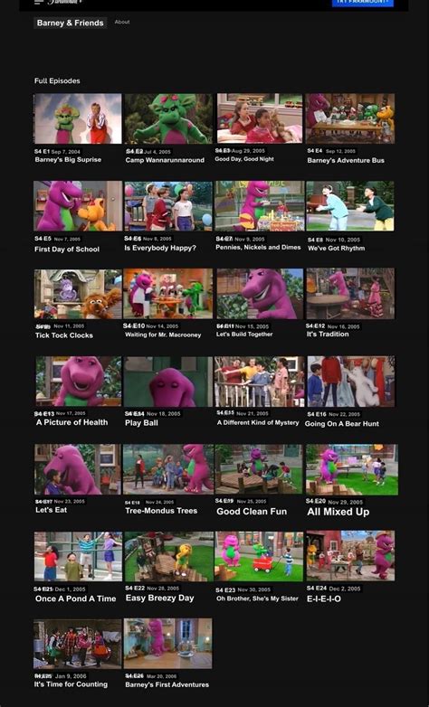 Season 4 Of Barney And Friends On Paramount By Pinkiepieglobal On