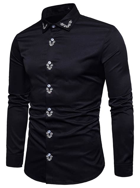 Shop For Whatlees Mens Solid Long Sleeve Slim Fit Shirt B965 Navy M At