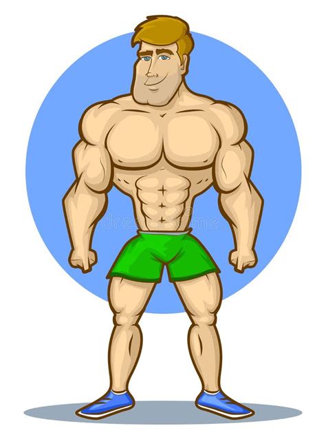 Cartoon Character Bodybuilder Bodybuilder Clip Vector Gograph Muscular Cartoon Figure
