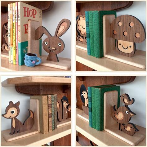 Cute Book Holders Nursery Bookshelf Woodland Baby Woodland Nursery
