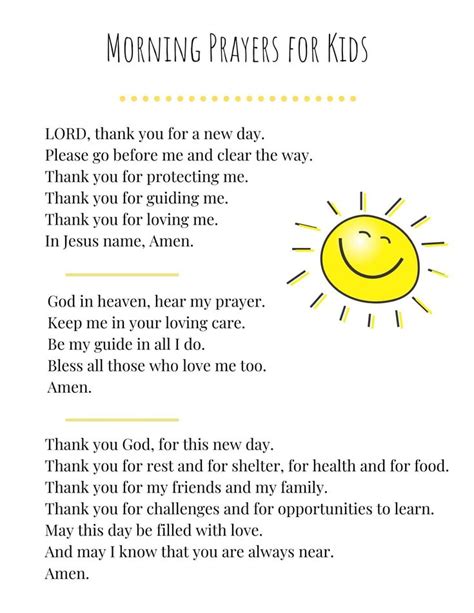 These Simple And Short Morning Prayers For Kids Are Great For Getting