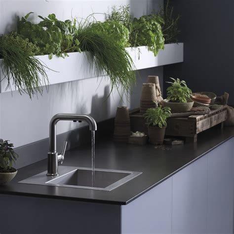 Stainless steel kitchen sinks are impact resistant and can easily stand the test of time. Kohler Vault 3840-1-NA Small Stainless Steel Kitchen Sink