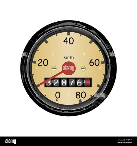 Car Speedometer With Speed Scale And Kilometer Counter Vector
