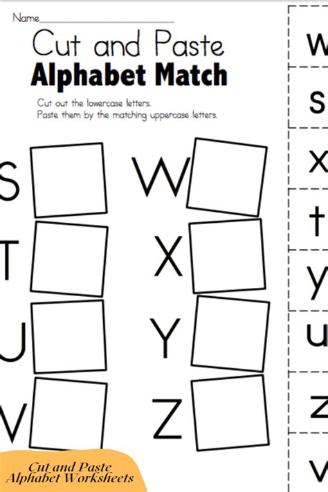 Free Printable Cut And Paste Alphabet Worksheets 2020vwcom