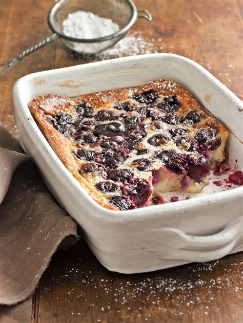 Clafoutis is a cherry cake, and the crème frangipane is a crème pâtissière with almond cream (and some alcohol, as for me) that can be in the famous galette. Sweet Dark Cherry Clafouti | Williams-Sonoma Taste