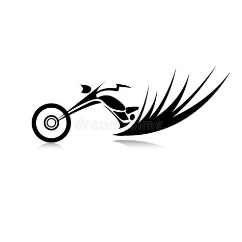 Silueta Del Vector De La Motocicleta Clásica Icono Del Moto Ilustración