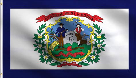 Dmse West Virginia Bandera Del Estado De Virginia X Pies Poli Ster D
