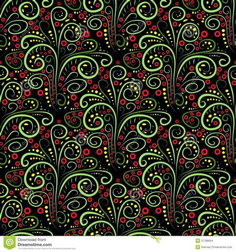Is sure to brighten your mornings. Abstract Seamless Floral Curl Pattern. Vector Stock Images ...
