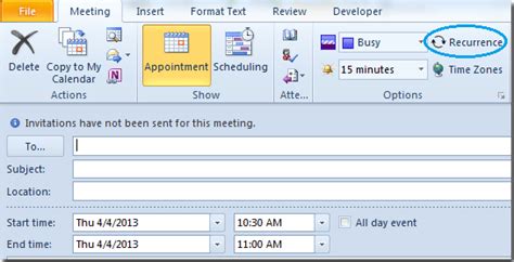 How To Create Recurring Meetings And Appointments In Outlook