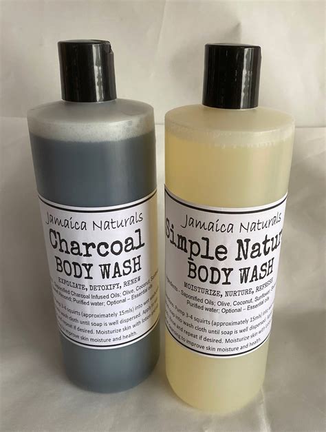 Natural Body Wash Charcoal Body Wash All Natural Liquid Etsy