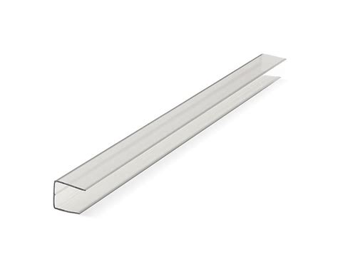 Polywall Polywall Clear C Shaped Profile Capping Strip L2m W16mm