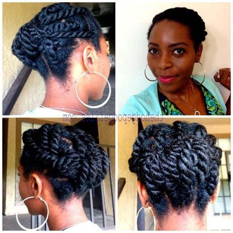 2024 Latest Two Strand Twist Updo Hairstyles For Natural Hair