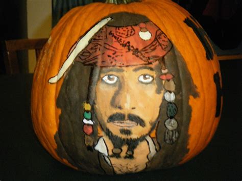 Capt Jack Sparrow Painted Pumpkins Pumpkin Carving Carving
