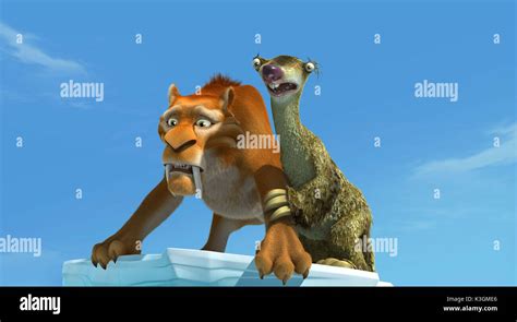 Ice Age 2 The Meltdown Diego The Saber Toothed Tiger And Sid The Stock