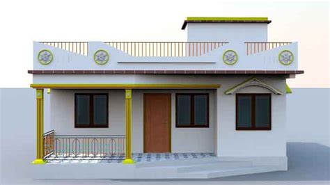 Single Floor Low Budget Normal House Front Elevation Designs Home Alqu