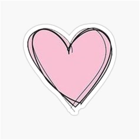 Pink Heart Sticker For Sale By Almendes Redbubble