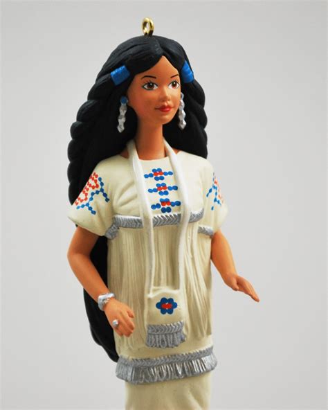 1996 Hallmark Native American Barbie Dolls Of The World Christmas Ornament One