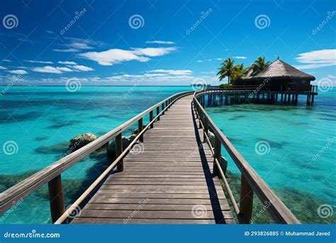 Tropical Beach Escape Maldives Luxury Resort, Vivid Seascape, and