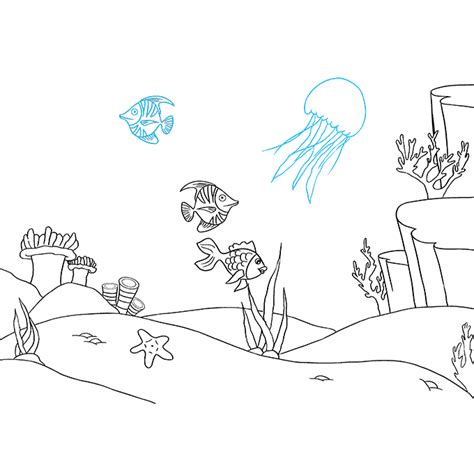 Underwater Scene Drawing