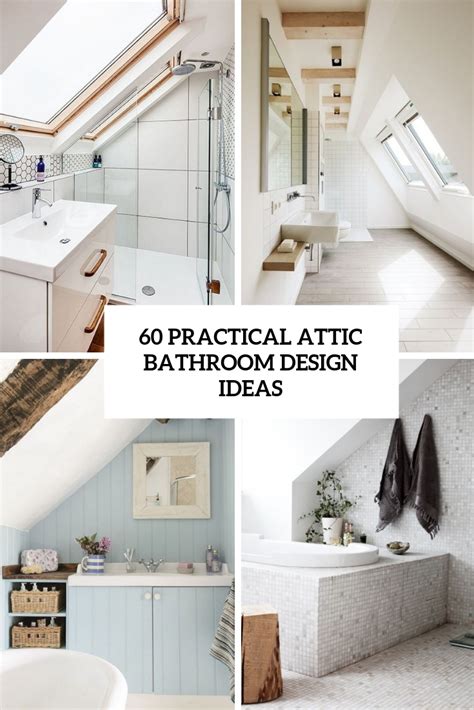Bathroom in attic will give you more benefits than if you have bathroom in the first floor. 60 Practical Attic Bathroom Design Ideas - DigsDigs