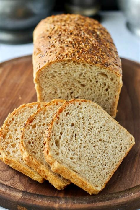 No Knead Sprouted Wheat And Flax Seed Sandwich Bread Karens Kitchen