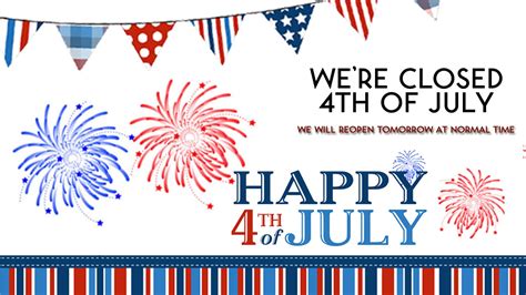 Using closed signs is an effective way to inform your clients that your business is closed temporarily, for lunch, due to weather or during the holidays. CLOSED - 4th of July