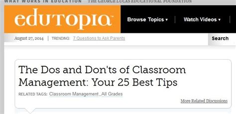 “the Dos And Donts Of Classroom Management Your 25 Best Tips