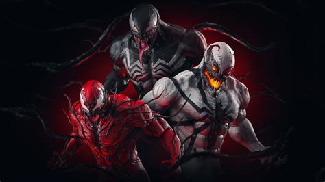Desktop Wallpaper Venom Vs Carnage Vs Antivenom Villain Hd Image