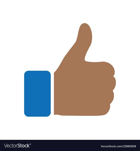 Black Like Icon Thumbs Up Symbol And Royalty Free Vector
