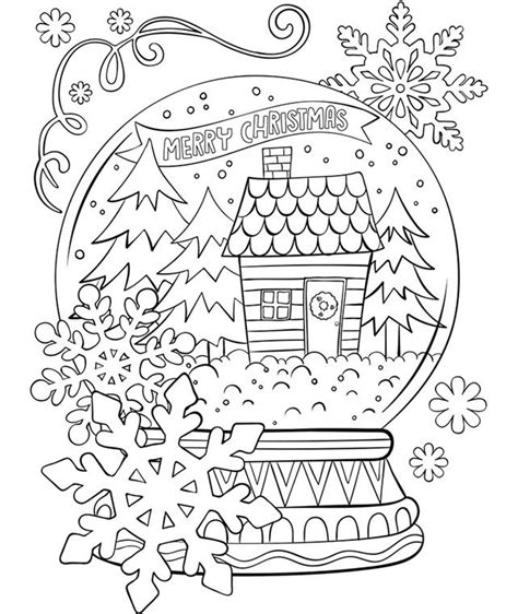 Crayola Christmas Coloring Pages - Scenery Mountains