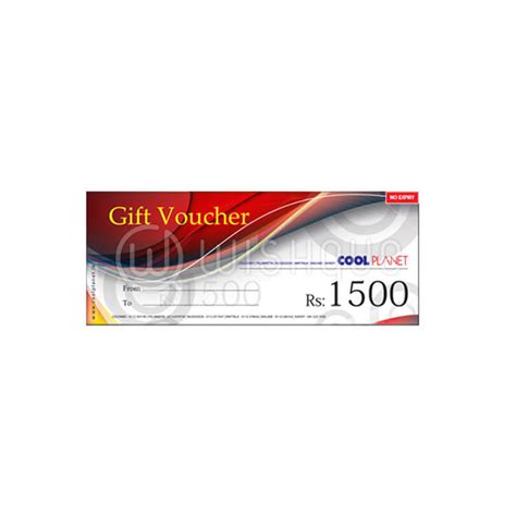 Gift voucher for any products and services by the dilna hammer worth 1500 czk. Cool Planet Gift Voucher Rs.1500 - Wishque | Sri Lanka's ...