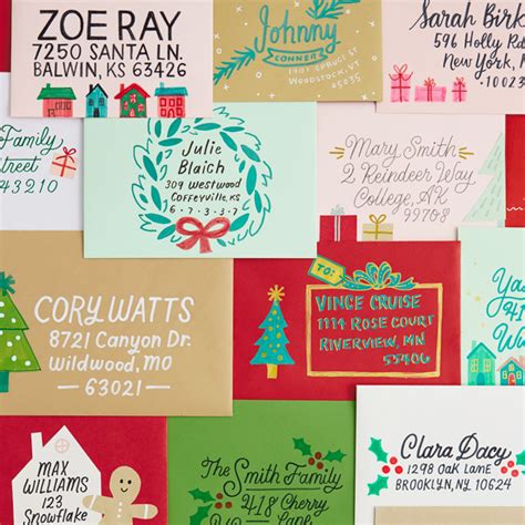 Easy Christmas Card Envelope Lettering Make Mailboxes Merry Hallmark