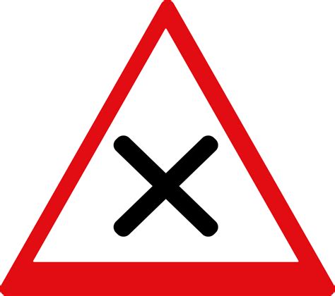 Design Of Traffic Signs And Warnings Red And White Coloured Icon