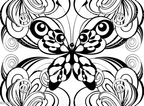 Black And White Butterflies Background Stock Illustration Download