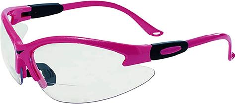 Global Vision Cougar Safety Glasses Hot Pink Frame 2 0x Magnification Bifocal Clear Lens