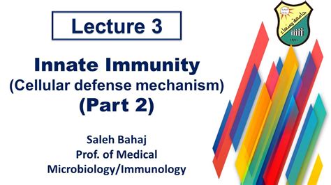 3 Innate Immunity Cellular Defense Mechanism Part2 Youtube