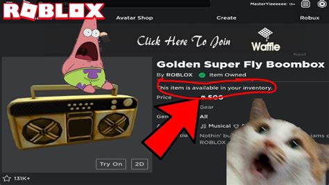 I Bought The Golden Super Fly Boombox In Roblox Golden Radio Then