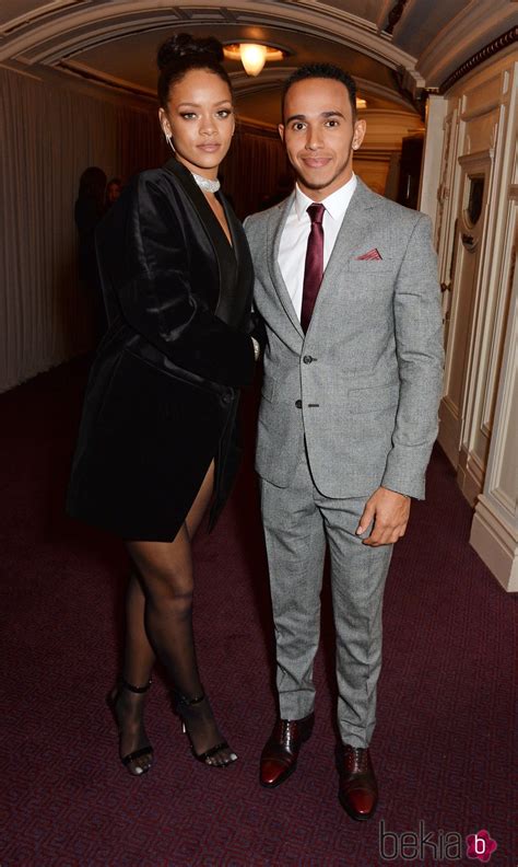 Lewis Hamilton Y Rihhana En Los British Fashion Awards 2014 Foto En