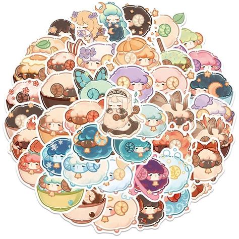 103050 Pcs Kawaii Lamb Sheep Sticker Pack Cute Aesthetic Animal