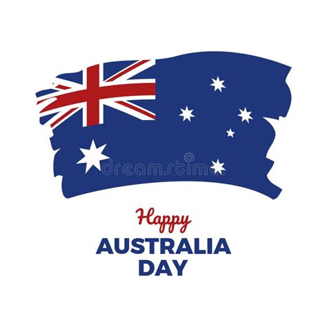 happy australia day poster with australian grunge flag vector stock vector illustration of
