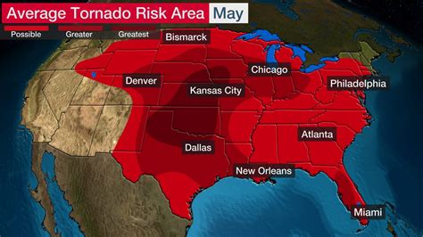 Tornado Alley Map Tornado Risk Report Reveals Tornado Alley Could