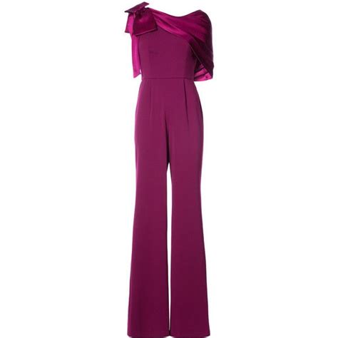 Jay Godfrey Ribbon Detail Jumpsuit 3245 Cny Liked On Polyvore Featuring Jumpsuits Silk