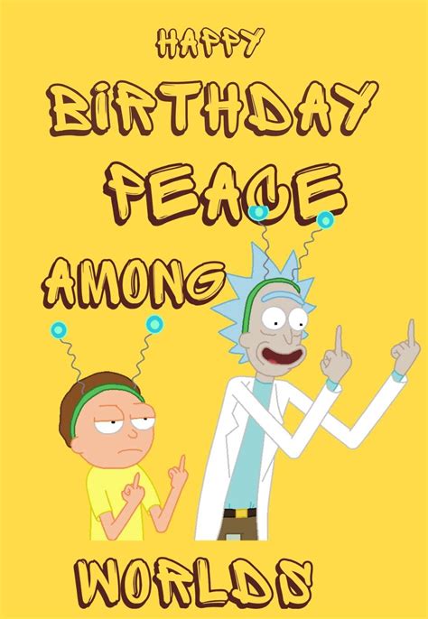 Rick and Morty Printable Birthday Cards — PRINTBIRTHDAY.CARDS
