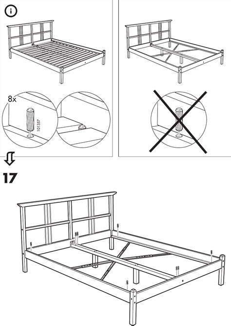 Ikea Dalselv Bed Frame Full Double Assembly Instruction