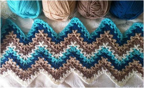 V Stitch Ripple Afghan Crochet Pattern And Tutorial Free Styles Idea